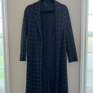 Like New Dynamite Charcoal Check Duster Coat
